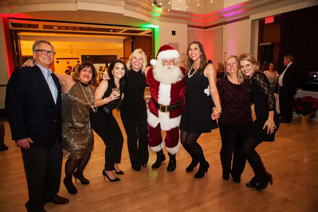 Santa Claus at a party