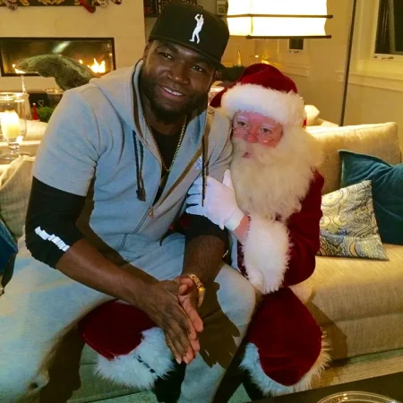 Santa with an adult man